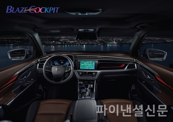 쌍용차 신형 준중형 SUV 뷰:티풀 코란도는 시인성이 우수한 10.25인치 디지털 클러스터와 9인치 AVN 스크린 등 더욱 진화된 실내 디자인이 적용됐다. (사진=쌍용차)