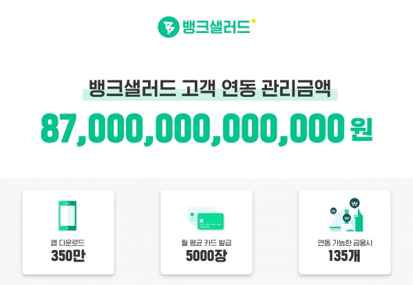뱅크샐러드 2019년 2월 서비스 현황 (제공= 레이니스트)