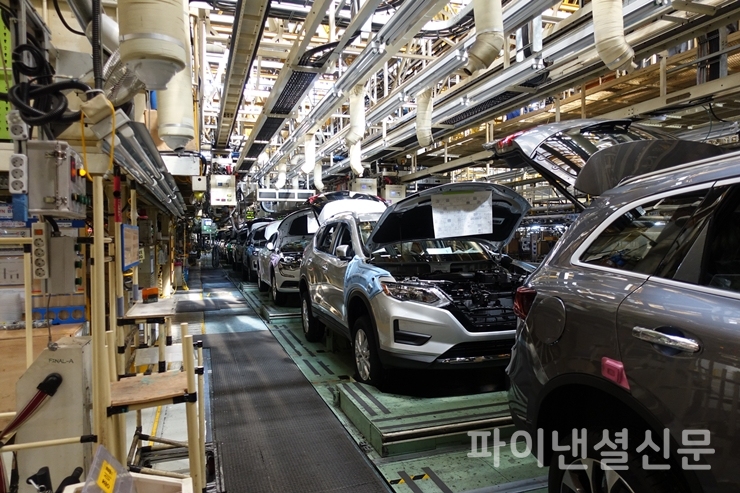 파업으로 조업이 중단된 부산공장 생산라인 모습 (사진=르노삼성)