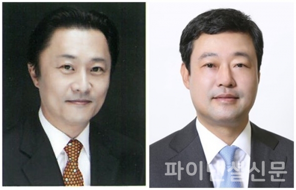 현대차 전략기술본부장 지영조 사장(왼쪽)과 SK이노베이션 지동섭 배터리사업대표(오른쪽) (사진=현대차)