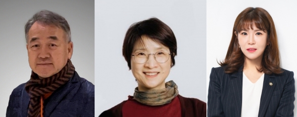 (왼쪽부터) 박용훈·송영서·제아름 LX 비상임이사 (사진=한국국토정보공사)