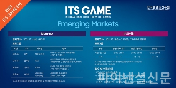 '잇츠게임 이머징 마켓(ITS GAME Emerging Markets)' 홍보 포스터 (사진=콘진원)