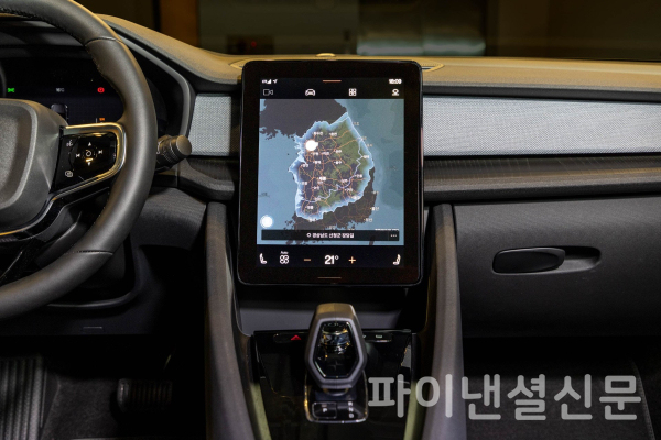 폴스타 순수 전기차 '폴스타 2'에 탑재된 TMAP 인포테인먼트 시스템 (사진=폴스타코리아)