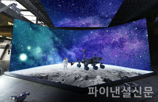 LED사이니지를 활용한 버추얼 스튜디오 모습. (사진=LG전자)