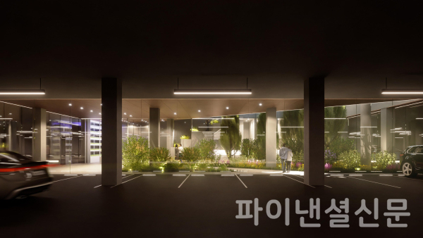 지하주차장 식물 배치 및 자연채광 모습 (사진=포스코건설)