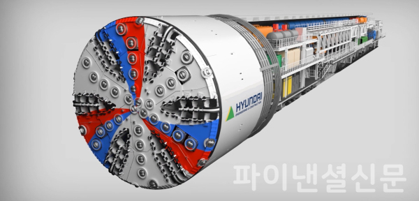 고속국도 제400호선 김포-파주 현장에 적용 중인 TBM(Tunnel Boring Machine) (사진=현대건설)