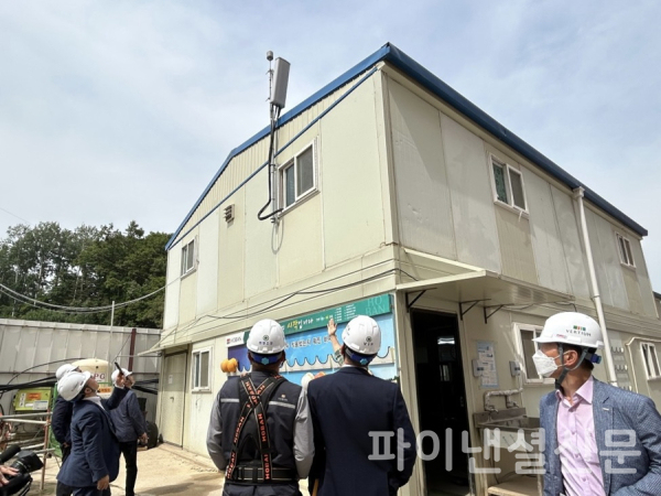 호반건설 이음5G 융합서비스 실증현장 모습 (사진=네이버클라우드)