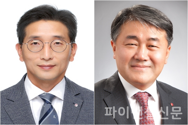 LG전자 CFO 김창태 부사장(왼쪽), LG전자 해외영업본부 윤태봉 부사장(오른쪽) (사진=LG전자)
