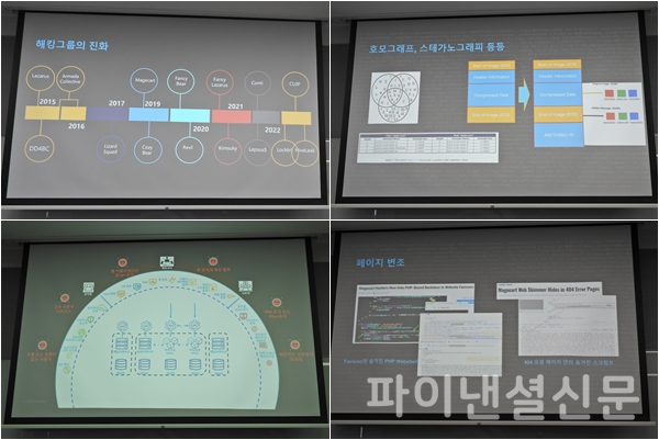 국내외 사이버 보안 위협 조직과 현황 및 대응 방안 소개 자료 (사진=황병우 기자)