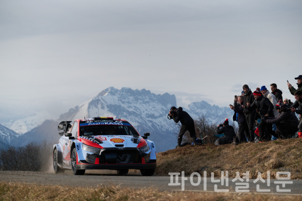 2024 WRC 몬테카를로 랠리에서 질주하는 현대팀 ‘i20 N Rally1’ 차량 (사진=현대차)
