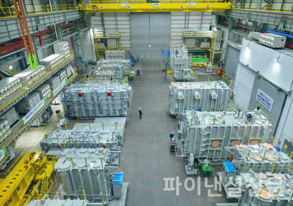 HD현대일렉트릭 변압기 스마트 공장 내부 작업장 전경 (사진=HD현대일렉트릭)