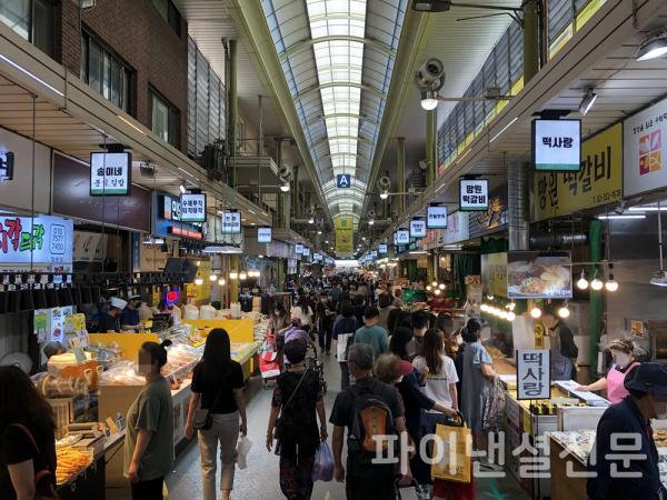 서울 마포구 한 전통시장 모습. (사진=황병우 기자)