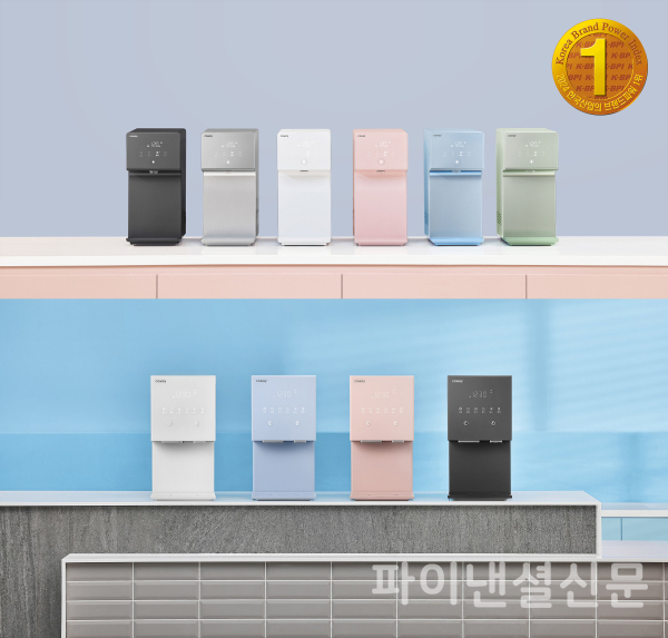 코웨이가 한국능률협회컨설팅이 주관하는 '2024 한국산업의 브랜드파워(K-BPI)' 조사에서 정수기, 공기청정기, 비데 부문 1위를 각각 차지했다. (위)코웨이 아이콘 정수기2, (아래)코웨이 아이콘 얼음정수기 (사진=코웨이)