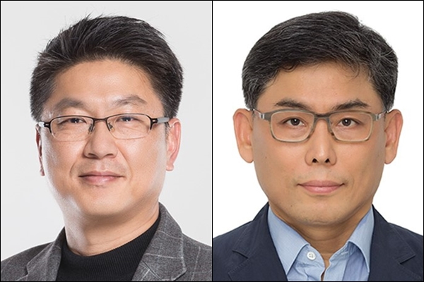 (왼쪽부터) 삼성전자 DS부문 Foundry사업부장 한진만 사장, 삼성전자 DS부문 경영전략담당 김용관 사장 (사진=삼성전자)