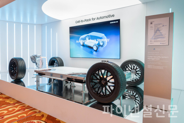삼성SDI가 CES 2025에서 전시한 전기차 배터리 셀투팩(Cell to Pack) 컨셉 제품 (사진=삼성SDI)