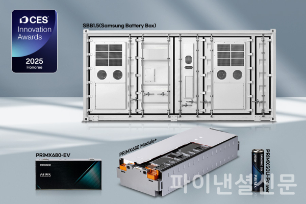 삼성SDI의 CES 혁신상 수상 제품과 혁신상 로고 이미지 (사진=삼성SDI)