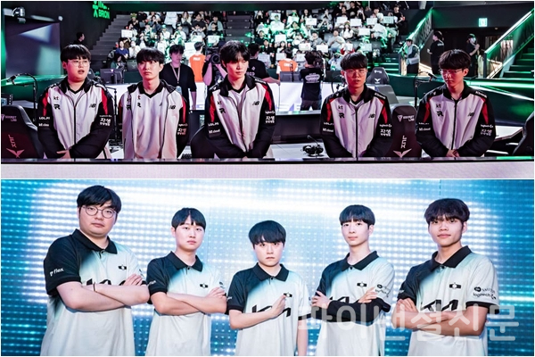 오는 6월 4일 순위 결정전을 치르는 kt 롤스터(위)와 디플러스 기아(아래) (사진=LCK)