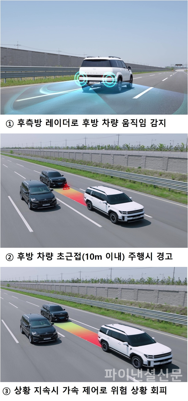 현대모비스 후방안전제어기술 시연 영상 중 일부 (사진=현대모비스)