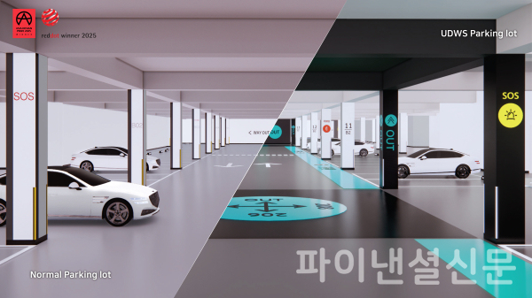 유니버설 디자인 웨이파인딩 시스템 적용 전후 비교 모습 (사진=현대건설)