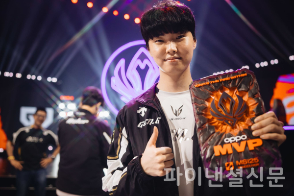 2025 MSI 결승전 MVP를 수상한 미드 라이너 ‘쵸비’ 정지훈 (사진=LCK)