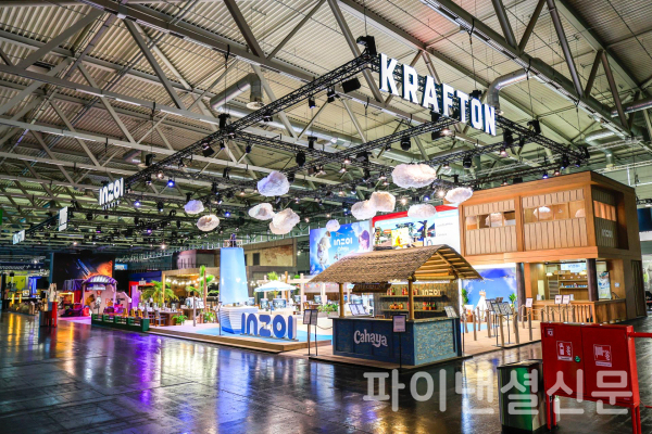 크래프톤 게임스컴 2025 부스 중 인조이 존 전경 (사진=크래프톤)