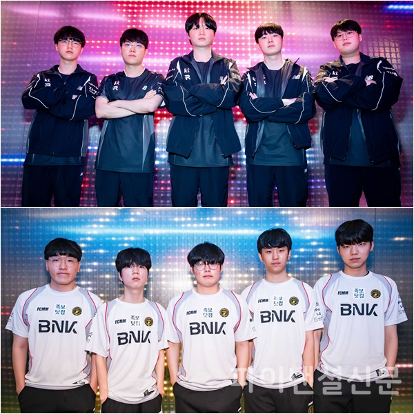 2025 LCK 플레이오프에 자력 진출한 kt 롤스터(위), 2025 LCK 플레이-인 진출 확정한 BNK 피어엑스(아래) (사진=LCK)