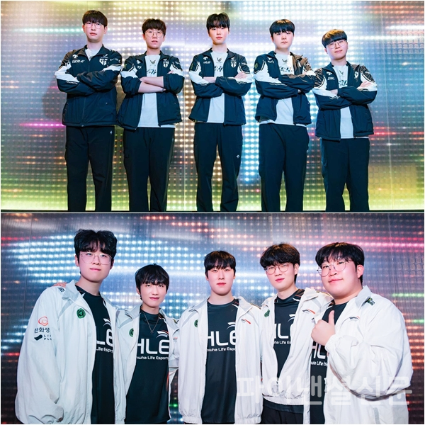 플레이오프 2라운드에서 기다리고 있는 젠지(위), 플레이오프 2라운드에서 기다리고 있는 한화생명e스포츠(아래) (사진=LCK)