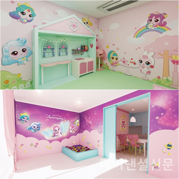 (위)한화리조트 용인 베잔송 세컨드룸, (아래)한화리조트 설악 쏘라노 슈팅스타룸 (사진=한화호텔앤드리조트)