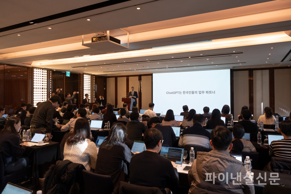 OpenAI 코리아 기자간담회에서 김경훈 총괄 대표는 "국내 기업들의 AI 전환을 돕는 최적의 파트너가 되겠다"라고 밝혔다. (사진=OpenAI 코리아)
