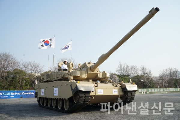 현대로템 중동형 K2 전차의 모습. (사진=현대로템)