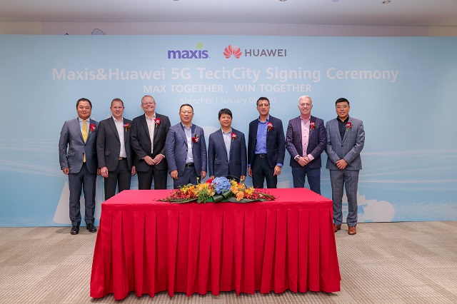 화웨이와 말레이시아 이동통신사 맥시스(Maxis)가 화웨이 선전시 본사에서 양해각서(MOU)를 체결했다. (사진=한국화웨이)
