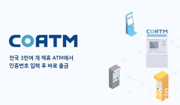 쿠콘의 COATM API를 이용하면 전국 3만여개 ATM에서 인증 번호만으로 간편하게 출금할 수 있다 (사진=쿠콘)