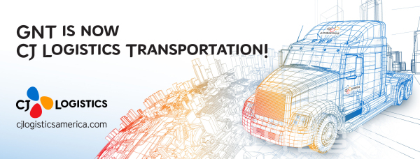 'CJ Logistics America'가 운송자회사 브랜드 이름을 'CJ Logistics Transportation'으로 전환한다. 사진은 CJ Logistics Transportation 리브랜딩 배너. (사진=CJ대한통운)